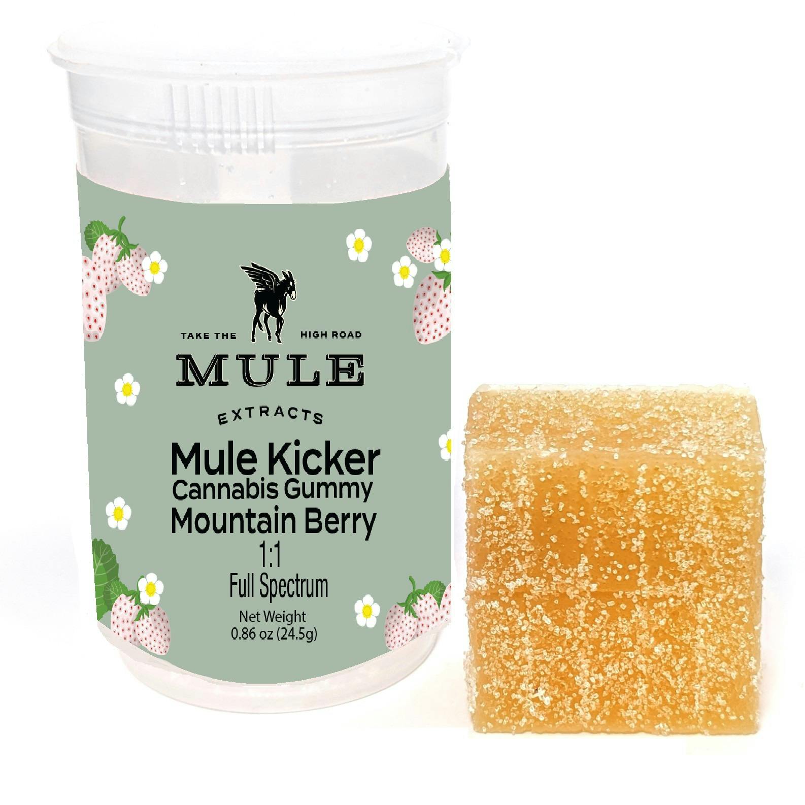 Mule Kicker 1:1 THC & CBD Mountain Berry